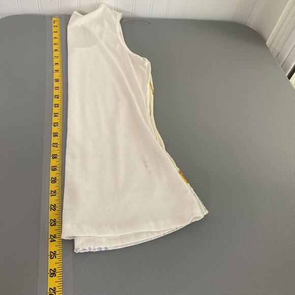 Vintage Deb Womens Sequin Tank Top Size Small Aztec Y2K McBling Disco Glam - Picture 9 of 10